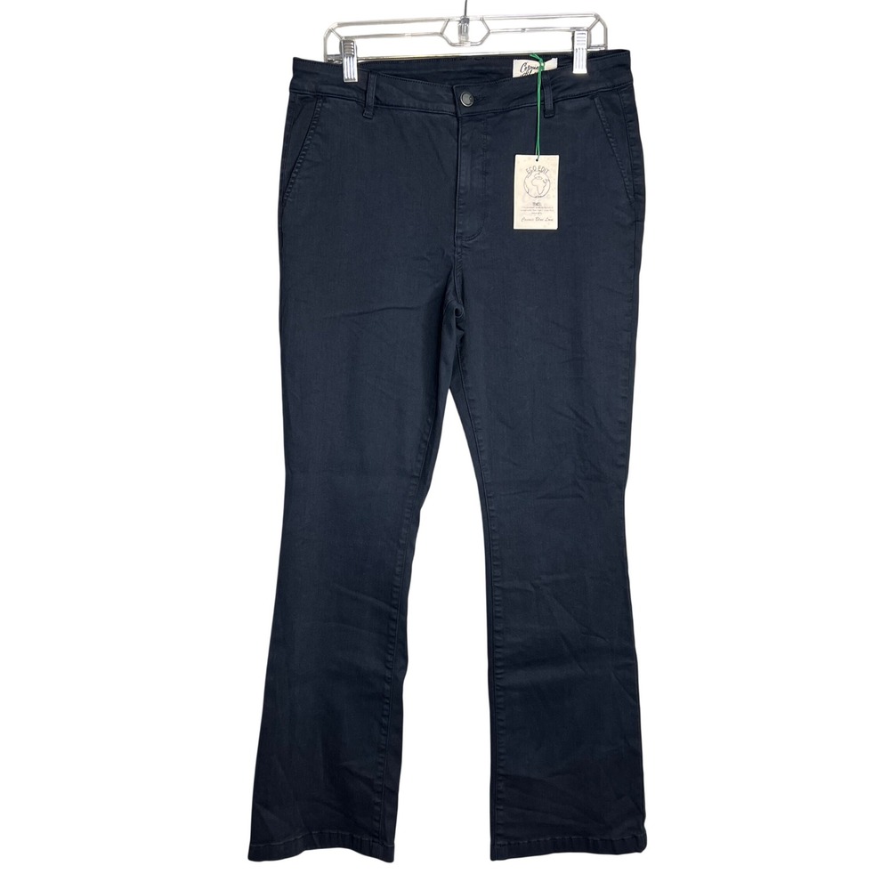 Cosmic Blue Love Bootcut Pants Womens 31 Navy Blue Cotton Tencel Stretch‎ NWT